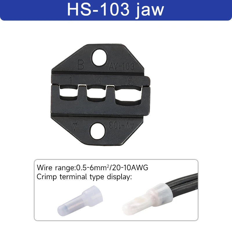 1pcs HS Crimping Pliers Jaw For 230mm/9inch Pliers Plug Spring And Crimping Cap terminals HS-03BC/40J High Hardness Jaw Tool