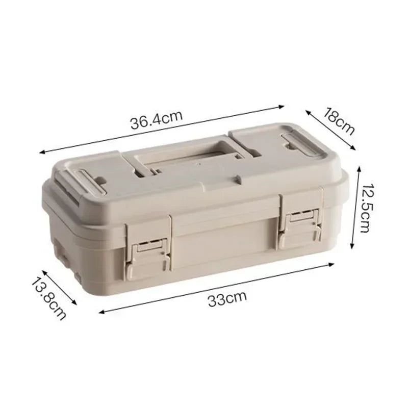 Complete Tool Box Storage Organizer Hardware Parts Tool Box Double-layer Camping Tools Case Portable Carry Case Professional