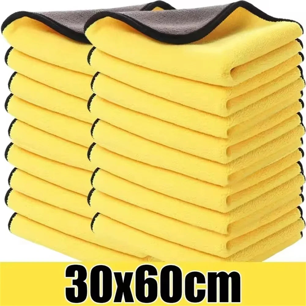 Double Sides Car Microfiber Cloths Super Absorbent Washing Drying Cleaning Towels Auto Detailing Towel Rags Clean Tool