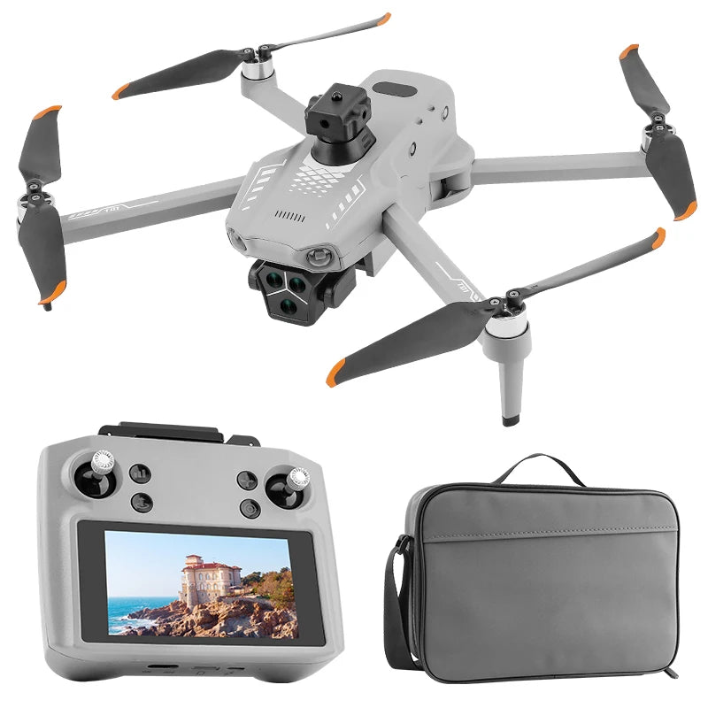T01 Mini Drone with 4K HD Camera 4.5' Touch Screen GPS Obstacle Avoidance Brushless Motor - Folding Quadcopter for Photography