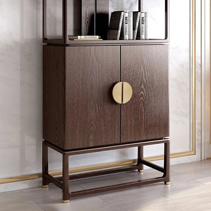 2pcs/Set H65 Round Semicircle Solid Brass Cabinet Knobs Handles Drawer Furnitures Cupboard Wardrobe Knobs Book Cabinet Door Pull