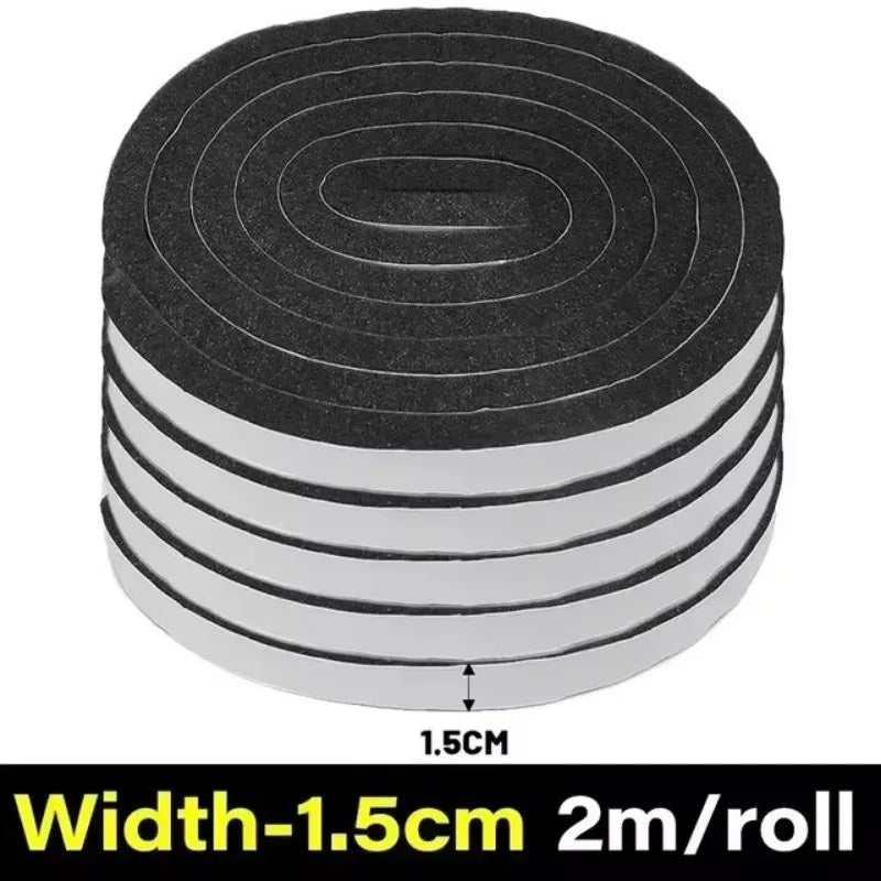 20/2M Foam Door Window Sealing Strip Self-adhesive Seam Sliding Strips Dustproof Soundproof Home Insulation Anti Collision Tape