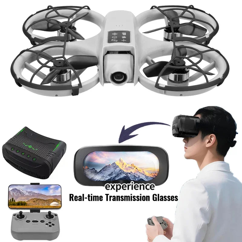 H36 Rc Drone 2.4G Real-time Transmission Glasses HD Camera FPV Brushless Drone Remote Control Aircraft Quadcopter Flying