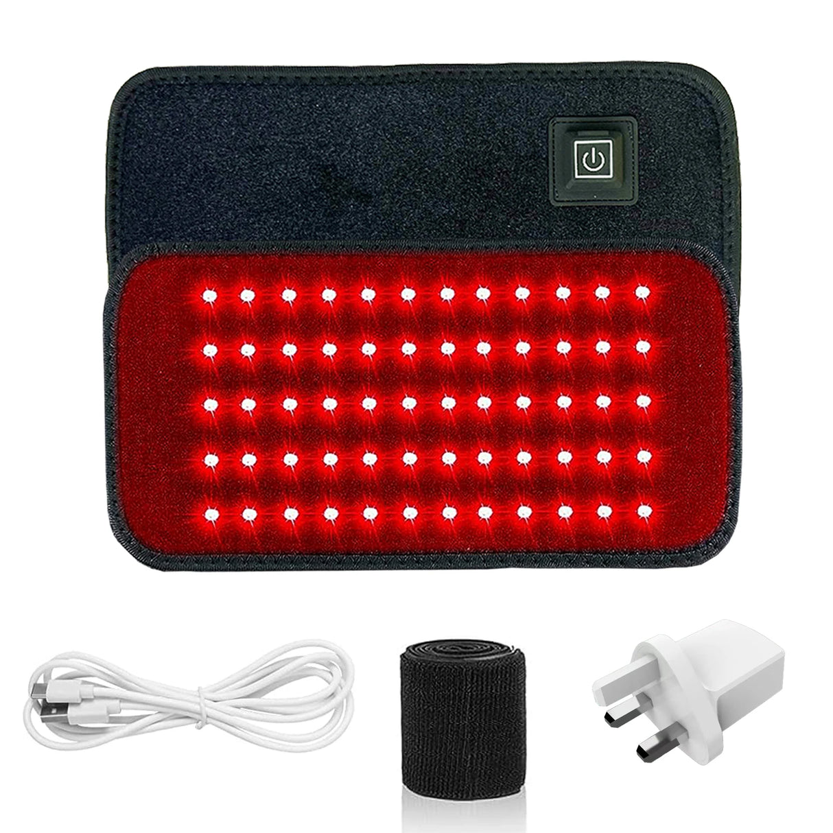 60 LEDs Red&Infrared Light Therapy Belt 850nm 660nm Back Burn Fat Wrap Slimming Machine Waist Heat Pad Full Body