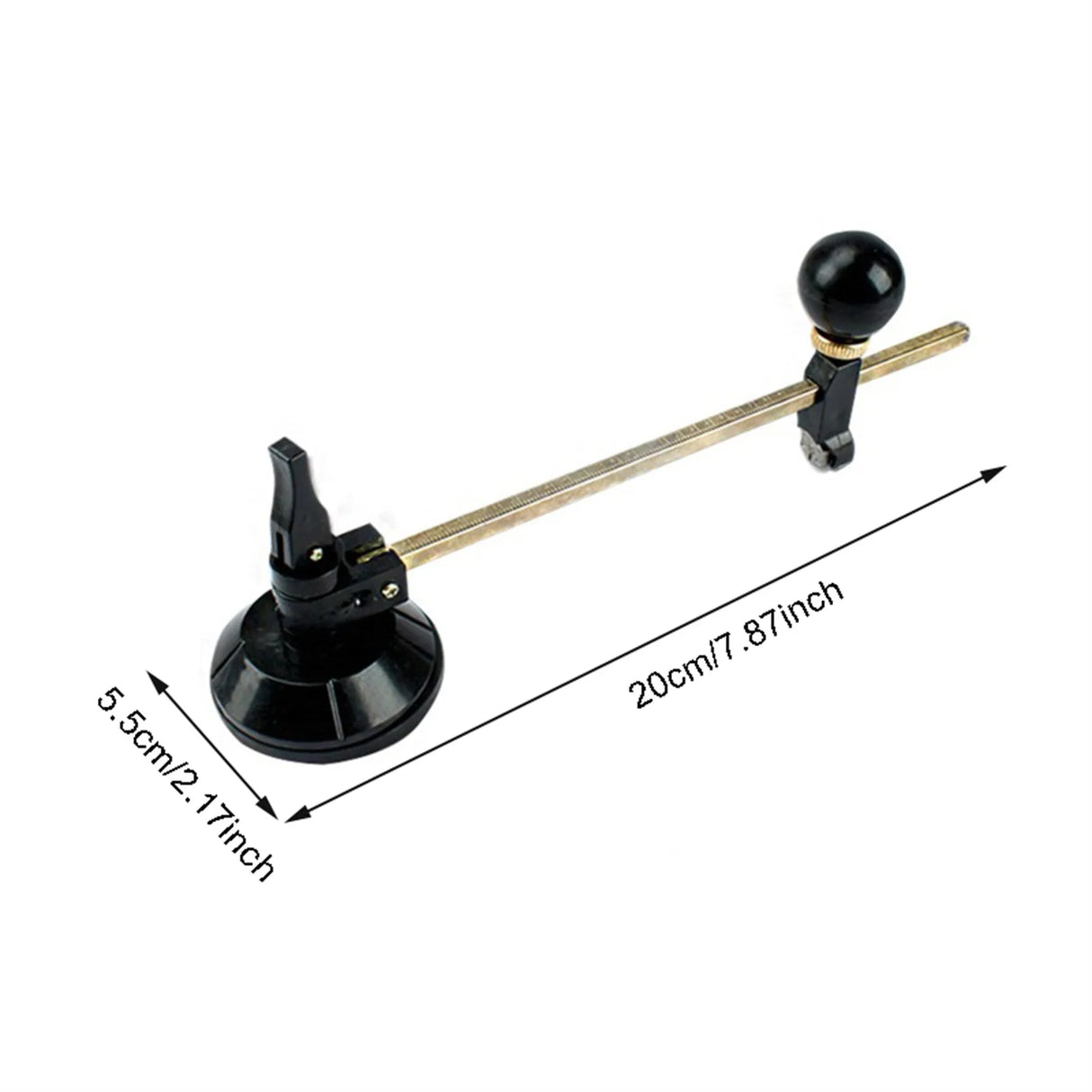 Circular Glass Cutter Glass Compass Gauge Cutter Alloy Adjustable Compasses Suction Cup Cutter Window Hole Opener Glass Process