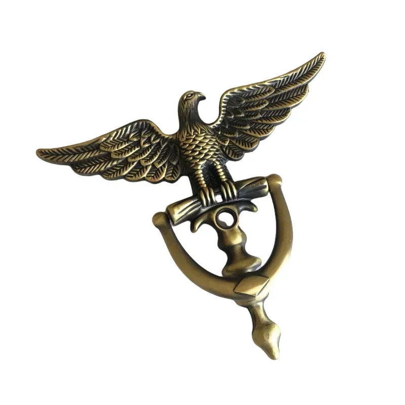1pcs Zinc Alloy Antique European Style Eagle Head Door Knocker Door Knockers Home Decor Ring Furniture Handle Hardware