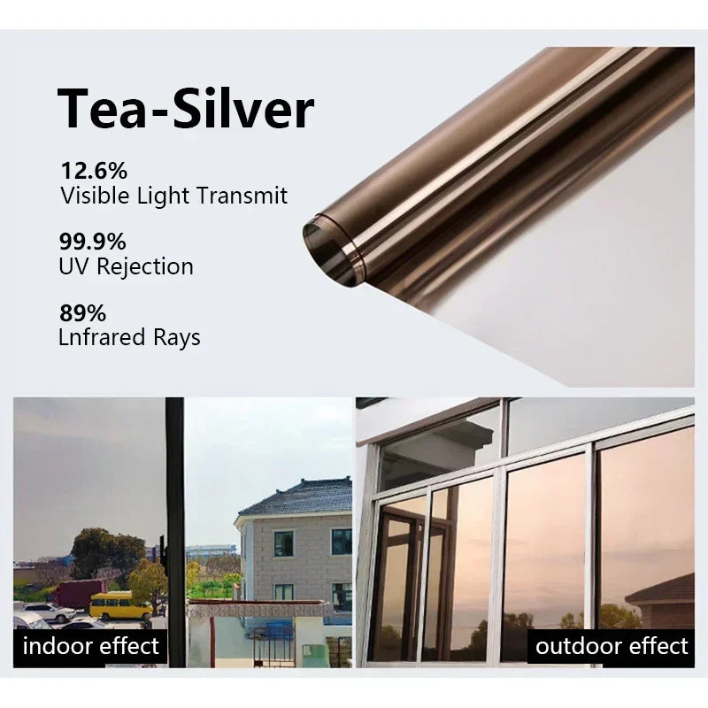 Window Film Privacy vinyl glass window One Way Daytime Privacy Static Cling Blocking Anti UV Reflective  adhesive vinyl for car