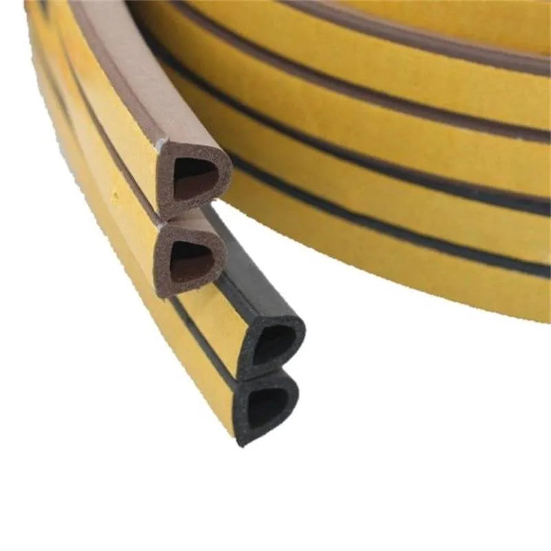 5Meters DIPE Self-Adhesive Door And Window Sealing Strip Glass Window Anti-Collision Rubber Strip Foam Sound Insulation Strip