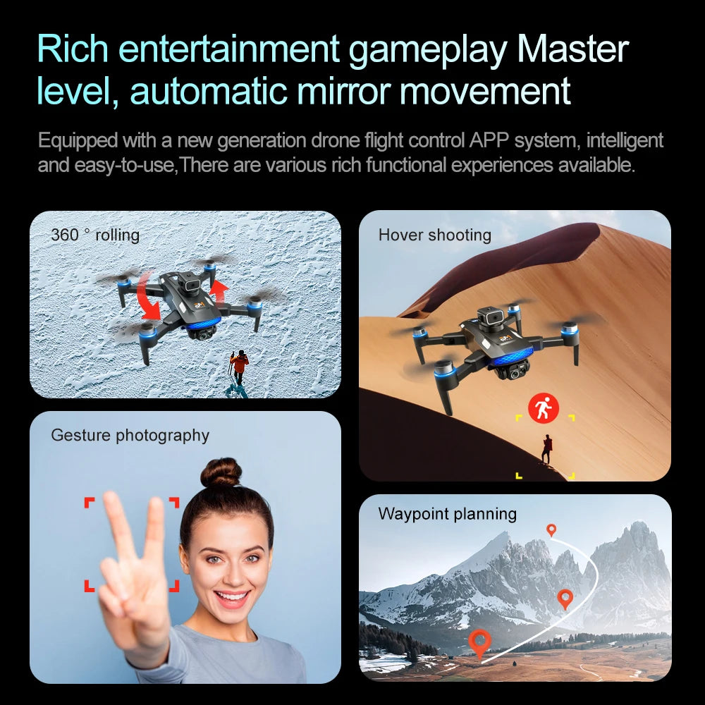 Lenovo M6 Drone 8K Professional 4K Camera Drones 5G WIFI FPV Video large screen remote control RC Dron Quadcopter