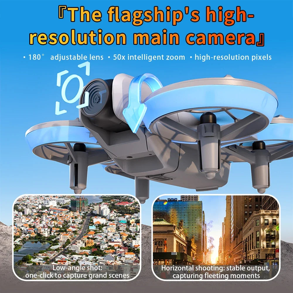 E69 Mini Drone 8K HD Camera Obstacle Avoidance Aerial Photography Brushless Professional Dual Camera Screen Quadcopter