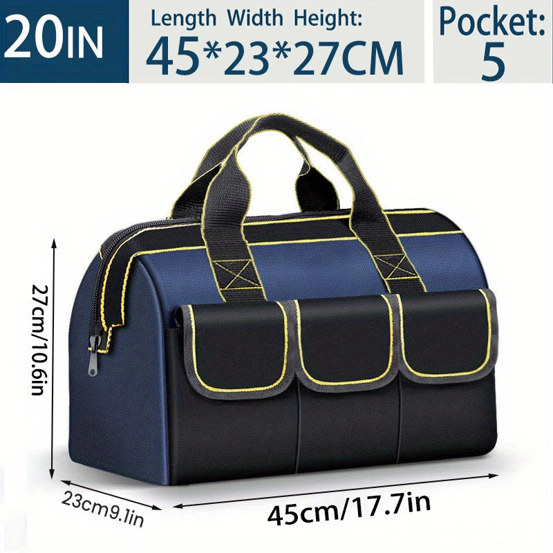 Multifunctional 23inch Tool Bag Thickened Large Capacity Waterproofed Wear-Resistant Toolkit MultiPocket Electrician Storage Bag