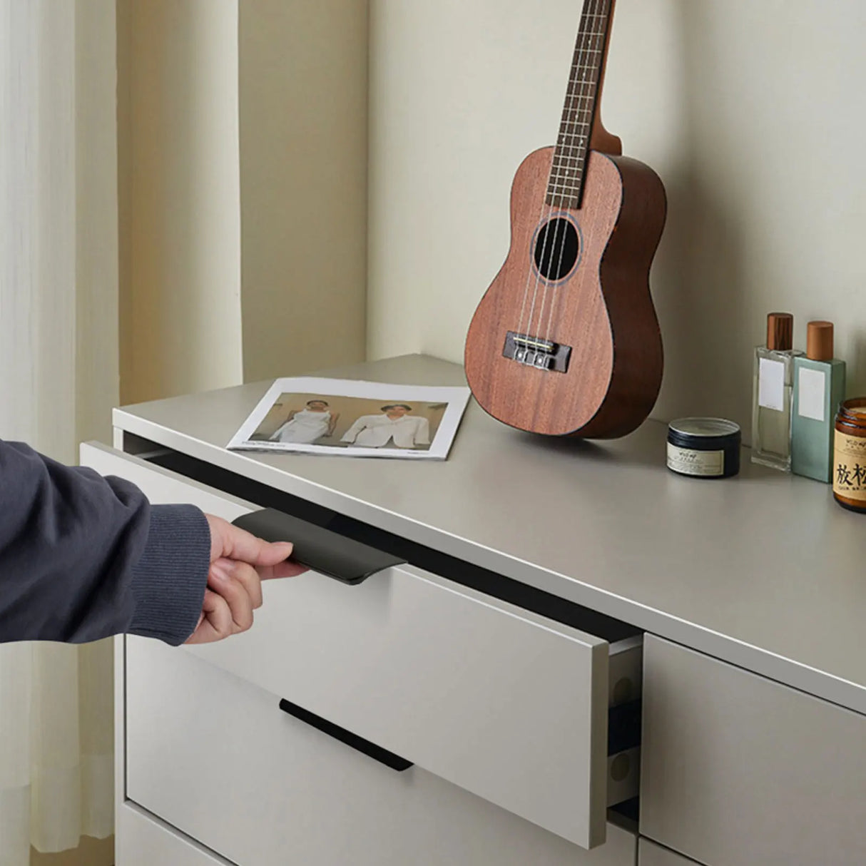 26/20Pcs New Hidden Cabinet Handles 80/150mm Kitchen Cupboard Pulls Drawer Knobs Aluminum Handle No Drill for Furniture Hardware