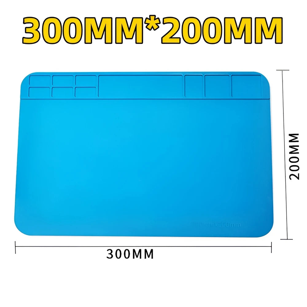 Silicone Soldering Mat ESD Antistatic Heat Insulation Motherboard Electronics Phone Repair Maintenance Working Platform Pad