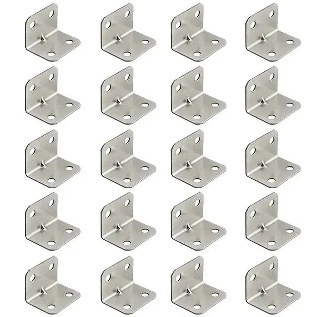 20pcs Angle Iron Board Table, Chair, Cabinet, Wardrobe, Fixed Connector, 90-degree Angle Iron Plate Bracket