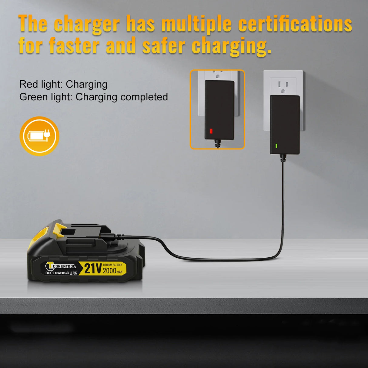 CONENTOOL 21V Brushless Wireless Electric Drill Screwdriver 27PCS Set Cordless Drill Driver 2pcs Battery 52 N.m for DIY Project