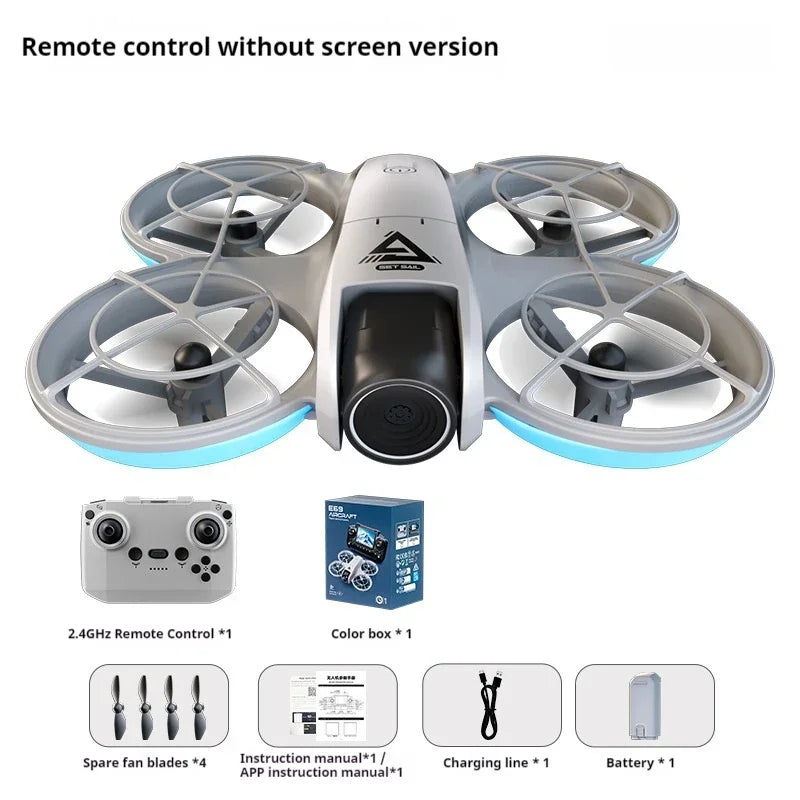 E69 Mini Drone Equipped With Screen Control Dual Cameras Optical Flow Aircraft Remote Control Aircraft, Suitable For Beginners