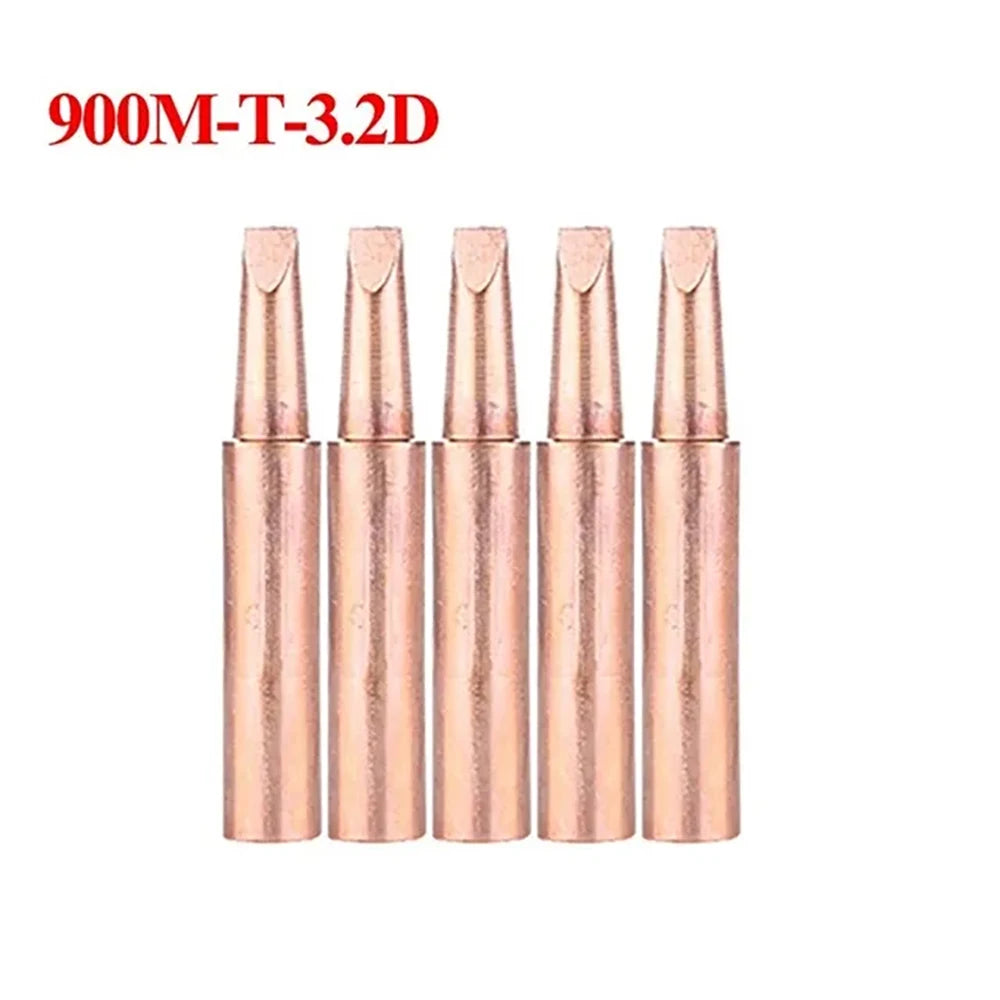 5Pcs 900M-T Pure Copper Soldering Iron Tip Soldering iron BGA Soldering Station Lead-free Solder Tips Branding Iron Welding