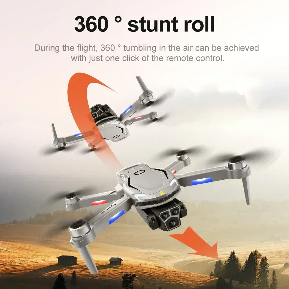 New V888 Drone 8K GPS Triple Camera Professional Obstacle Avoidance Optical Flow Positioning BrushlessUpgraded RC Quadcopter