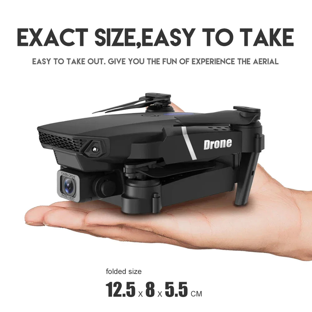 2025 New E88 Pro WIFI FPV Drone Wide Angle HD 4K/1080P Camera Height Hold Foldable Quadcopter RC Helicopter Toy Gift