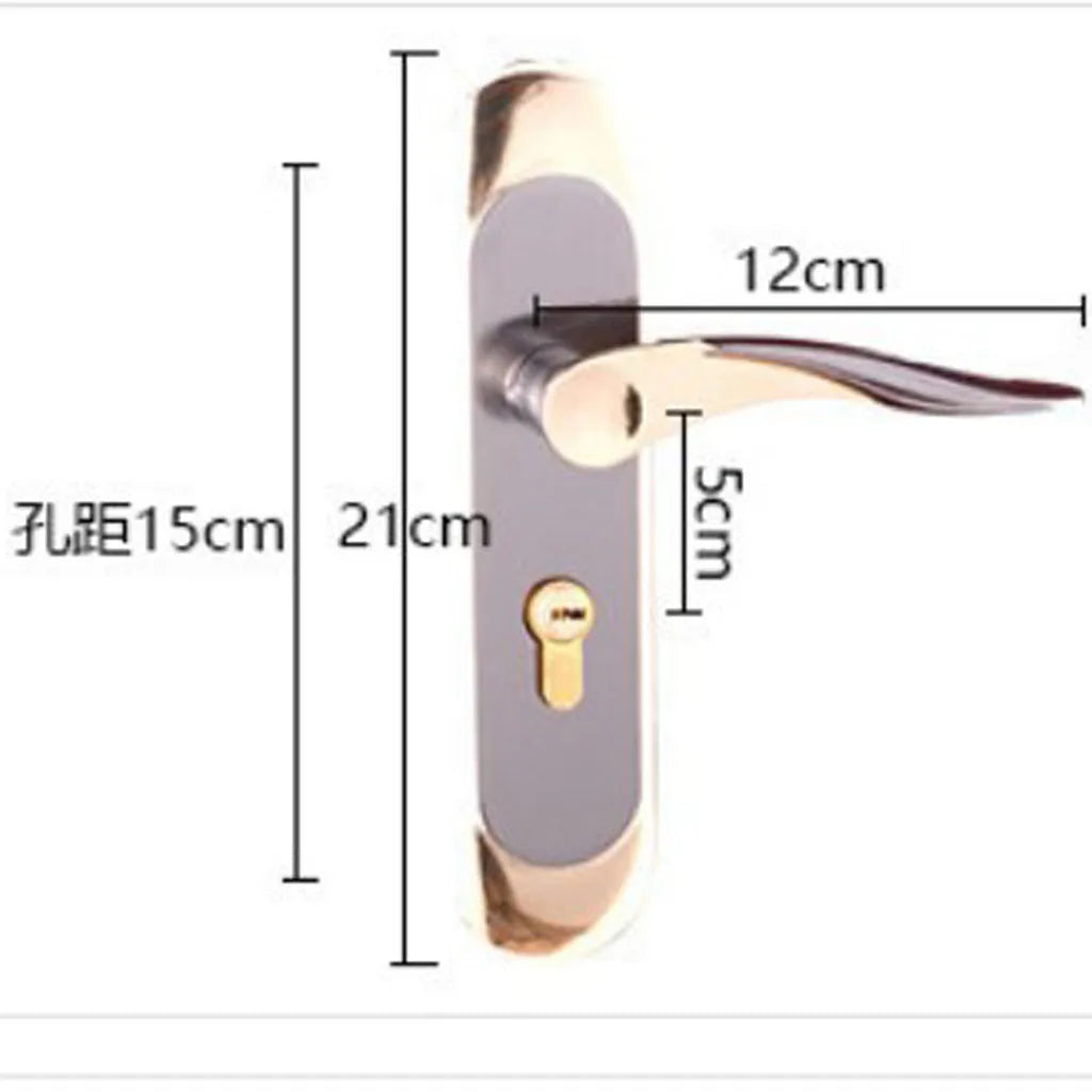 Entrance Lever Door Handle Minimalism Interior Door Lock Latch Bedroom Privacy Lever Lockset Hardware for office or front door