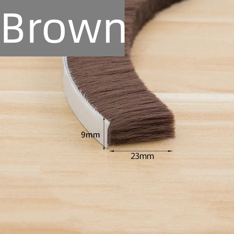 10M Brush Strip Self Adhesive Door Window Sealing Strip Door Window Windproof Dust Sound Insulation Strip Gasket Home