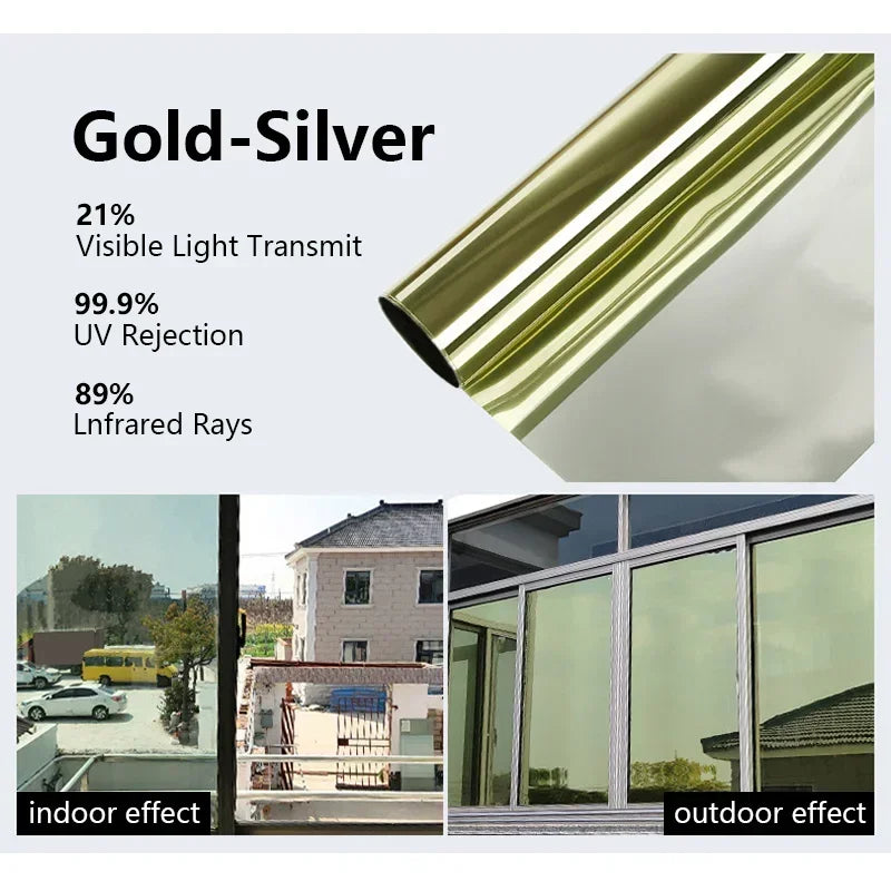Window Film Privacy vinyl glass window One Way Daytime Privacy Static Cling Blocking Anti UV Reflective  adhesive vinyl for car