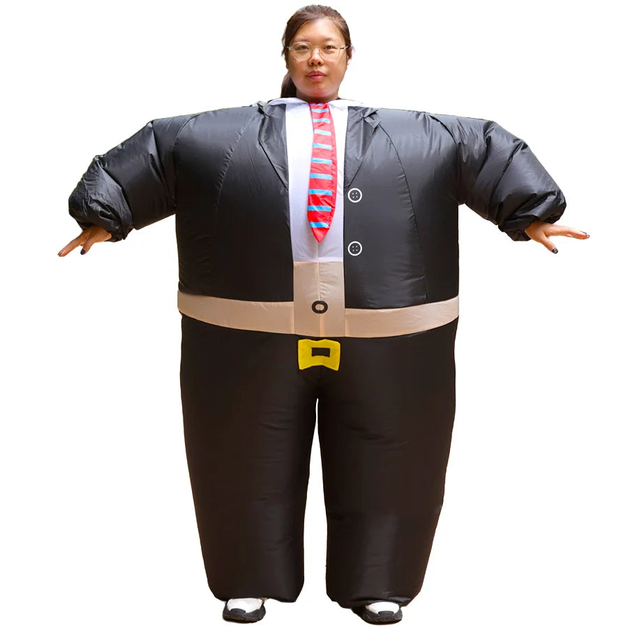 Adult Gentleman Inflatable Costume Funny Groom Cosplay Costume Fat Man Annual Party Performance Inflatable Set