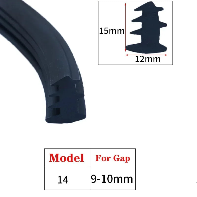 1/3/5M Door And Window Sealing Strip Aluminum Windproof Alloy Fixed Glass Gap Three T Type Fill The Card Slot Rubber Strips