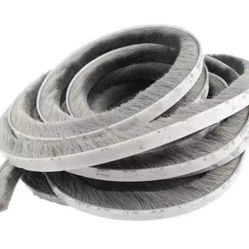 5/10/20M Self-adhesive Wool Sealing Strip, Aluminum Alloy Door And Window Insulation, Sound Insulation, And Collision Prevention
