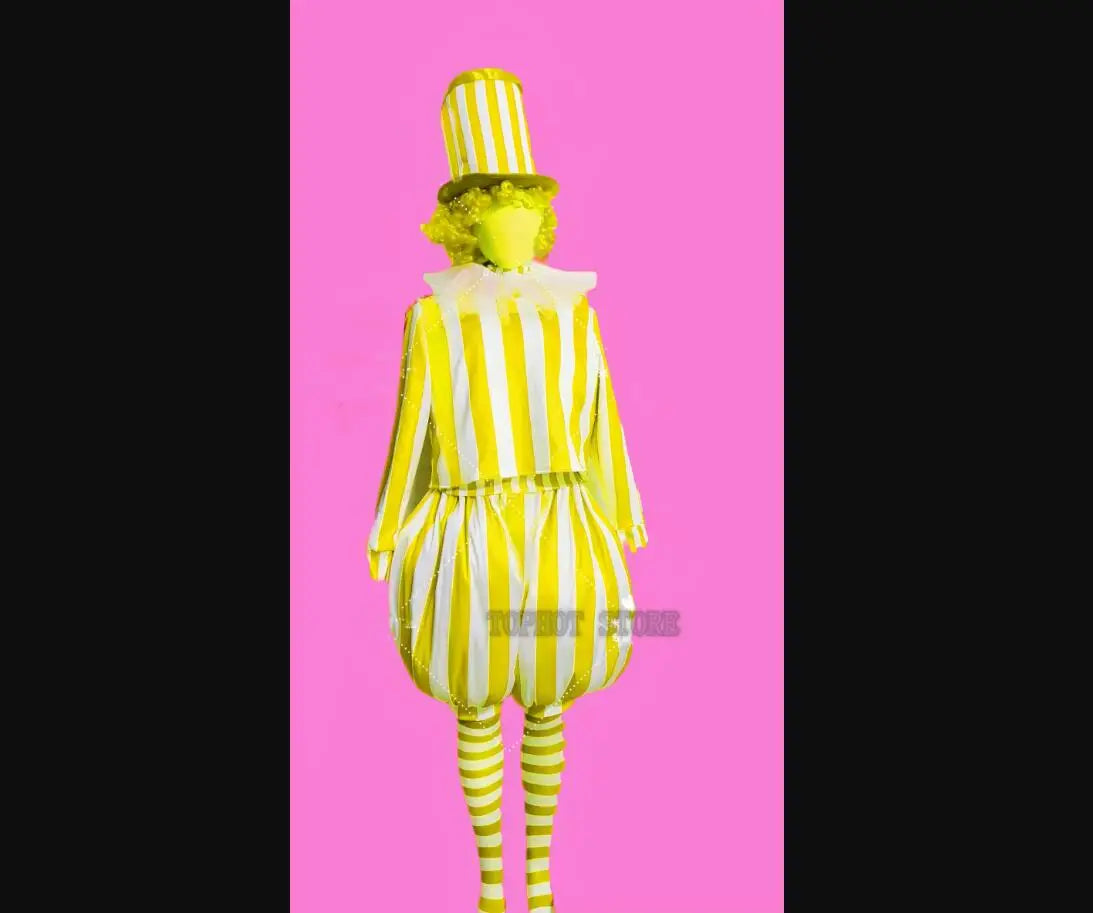 Clown Cosplay Costume Role Playing Team Tour Performance Clothes Carnival Party Amusement Park Rave Outfit Dancer Stage Wear