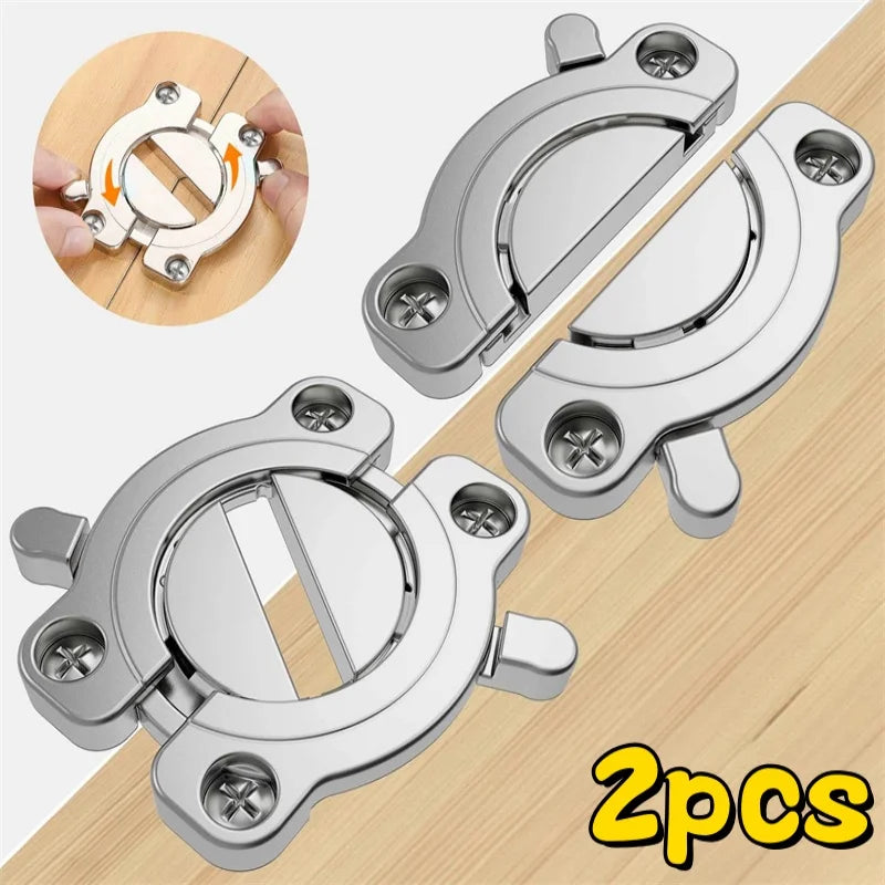 2pcs Tabletop Connector Folding Table Buckles Desk Supporting Folding Hinge Desktop Combination Wood Board Splicing Fasteners