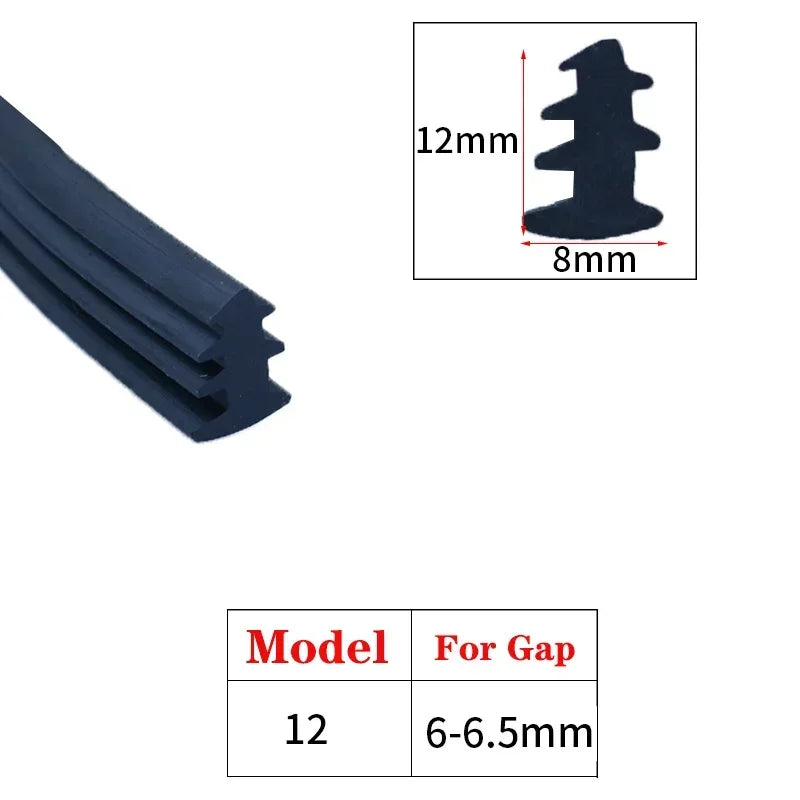 1/3/5M Door And Window Sealing Strip Aluminum Windproof Alloy Fixed Glass Gap Three T Type Fill The Card Slot Rubber Strips
