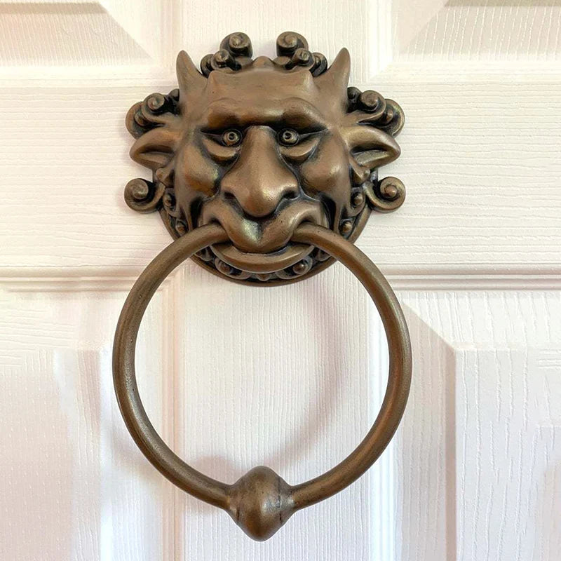 Durable Door Knocker Decorative Practical Large Figurine Classics Gate Knocker