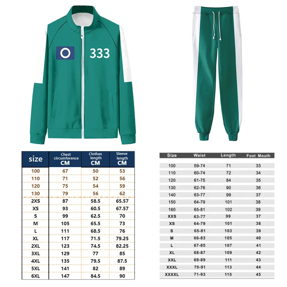 A2025 New Calamari Halloween Game TrackSuit Outfits Number 001 230 333 456 Uniform Party Clothes Adult Player Cos ★ HAxiba.