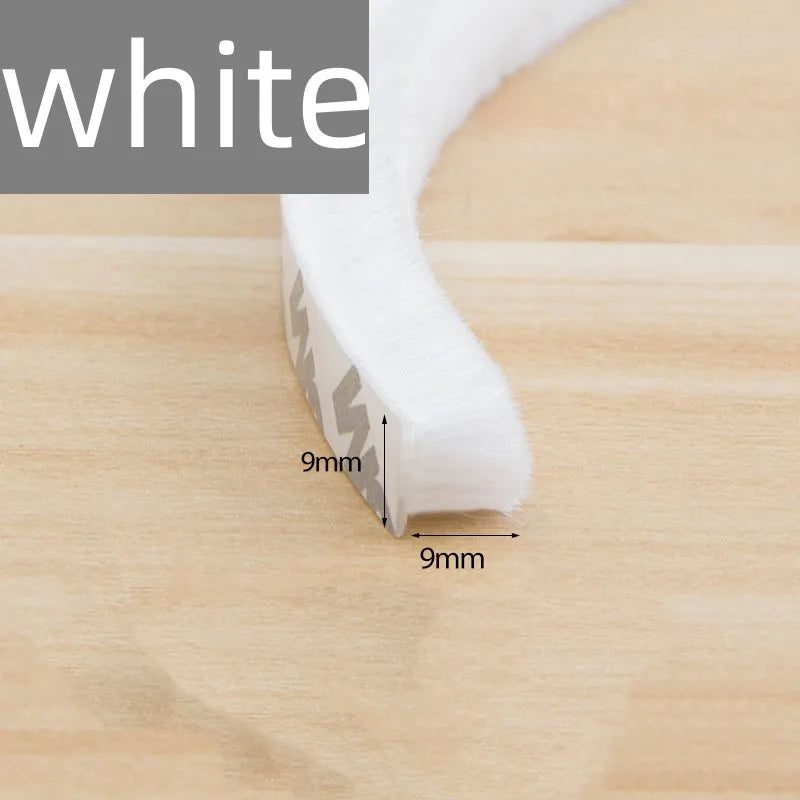 10M Brush Strip Self Adhesive Door Window Sealing Strip Door Window Windproof Dust Sound Insulation Strip Gasket Home