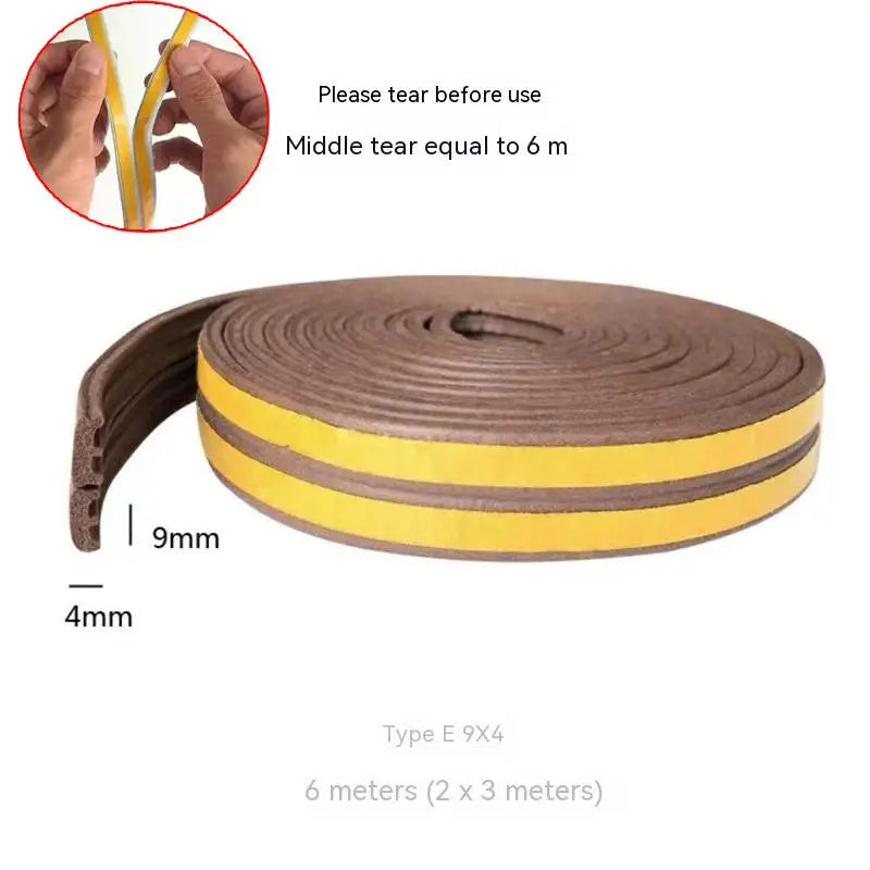 Door and window sealing strip, window windproof, warm insulation, aluminum alloy anti-theft door, door seam, door bottom soundpr