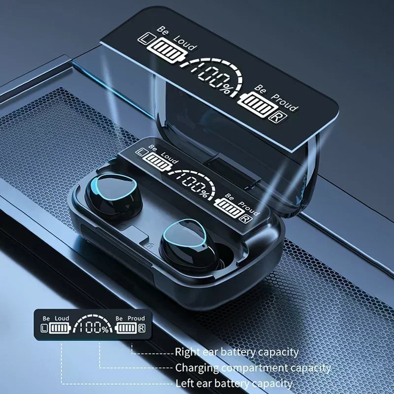 Wireless Earphones 9D Stereo Charging Box Sports Waterproof TWS Bluetooth Headphones with Microphone