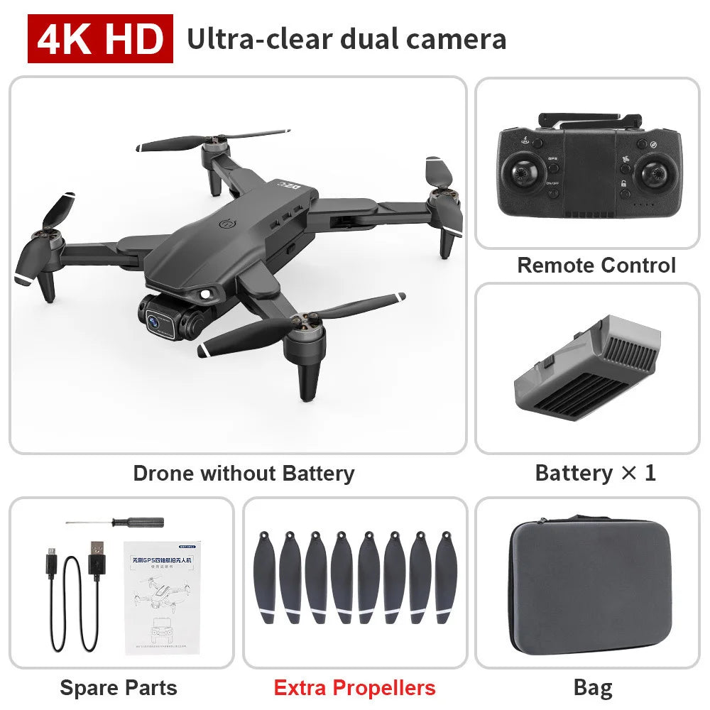 Drone L900 Pro 5G GPS 4K Professional HD Dual Camera Photography Brushless Foldable Quadcopter RC Distance 1.2KM Drones Toys