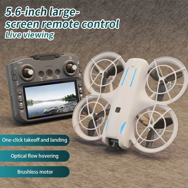 L105 PRO Mini Drone 8K HD Dual Camera Brushless Optical Flow Positioning UAV LCD Remote Control Quadcopter Children RC Toy Gifts