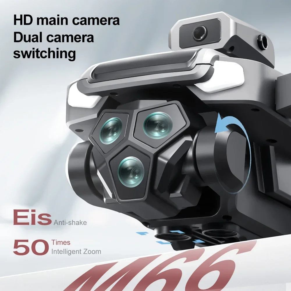 RC Drone M66 MAX 8K Wide-Angle HD TripleProfessional Camera WiFi FPV Height Hold RC Drone Aircraft Quadrotor Drone