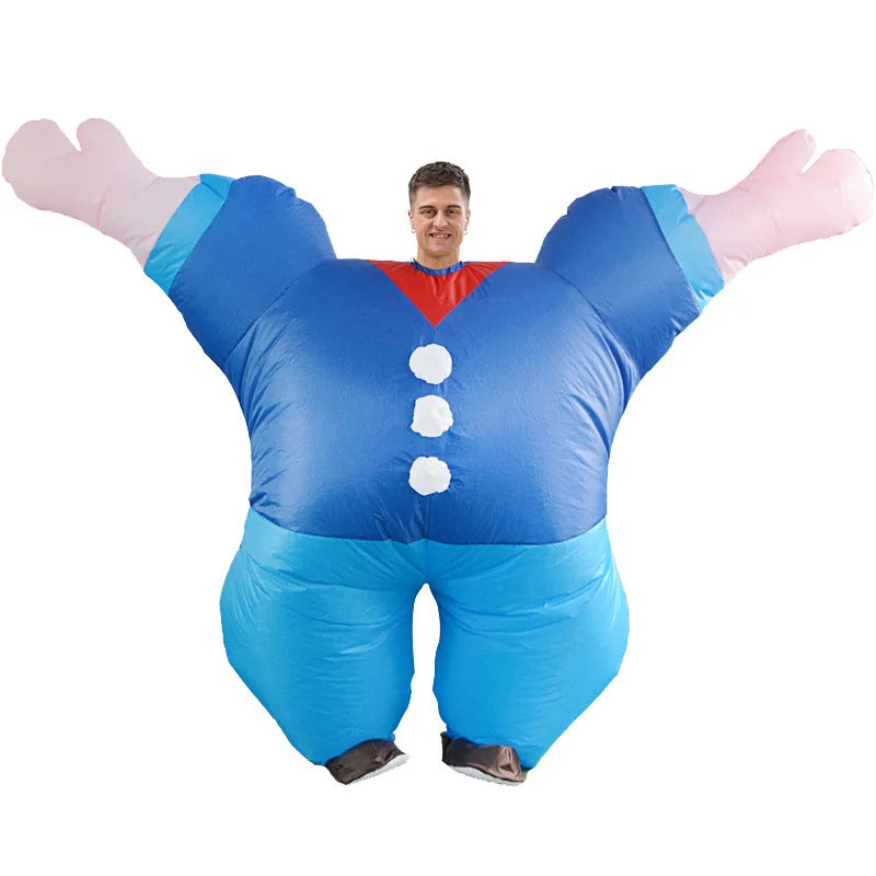 Halloween Costume Party Accessories - Popeye Inflatable Costume Performance Blue Sailor Outfit