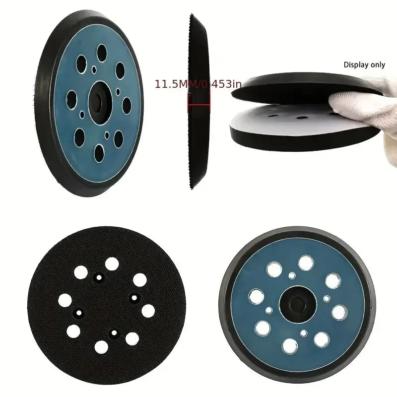 125mm 5 Inch Sander Pad 8-Holes Backing Sanding Disc Pad Hook Loop Sanding Pads for Electric Orbital Sander Polishing