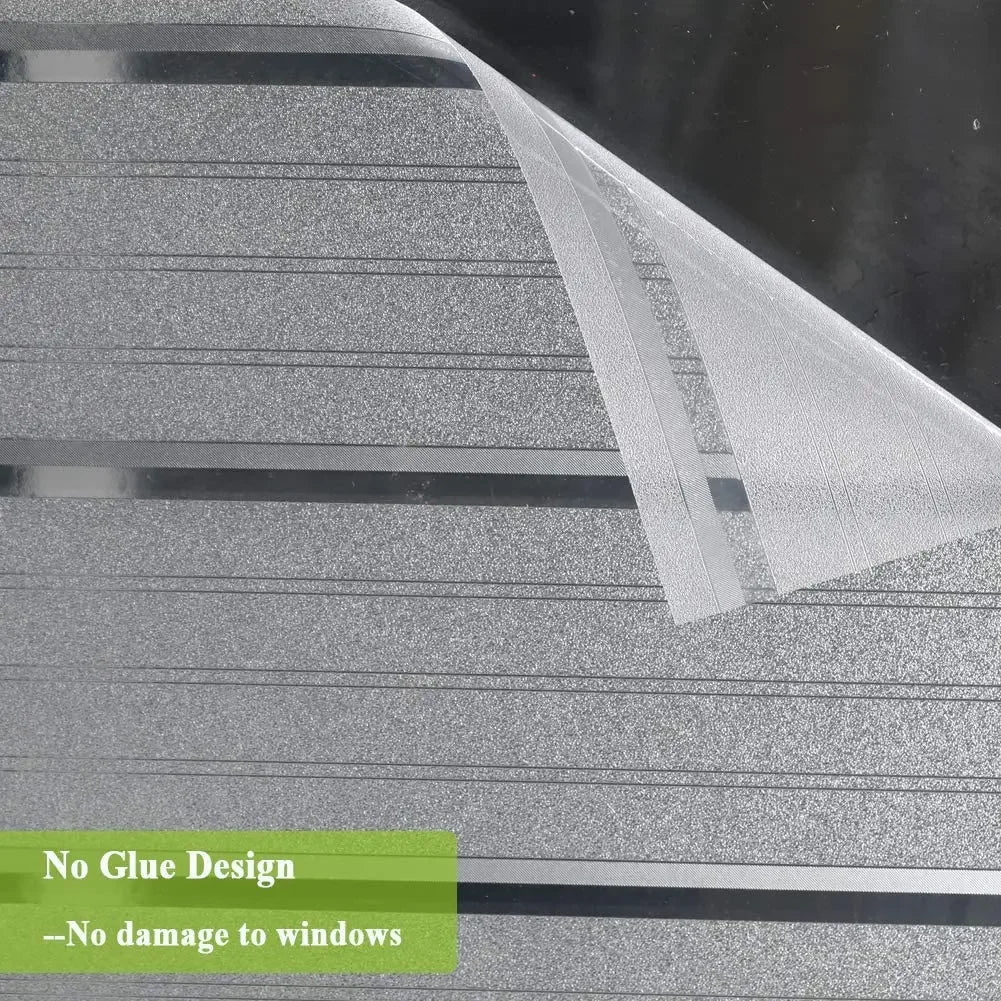 Privacy Window Film Frosted Window Cling Wide Strips Covering Non Adhesive Removable Window Sticker Glass Door Film UV Blocking