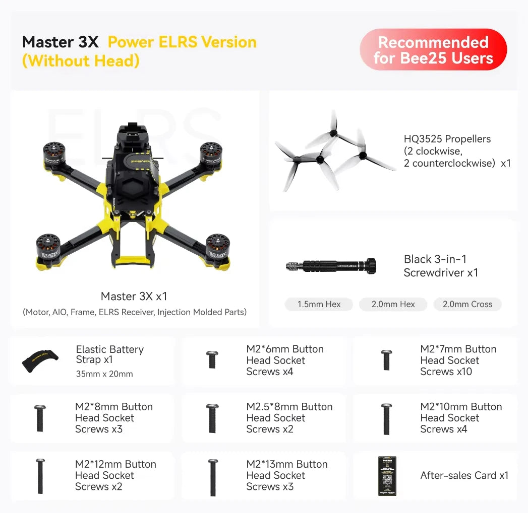 SpeedyBee Master 3X Modular O3/O4 Pro HD Digital VTX FPV Drone