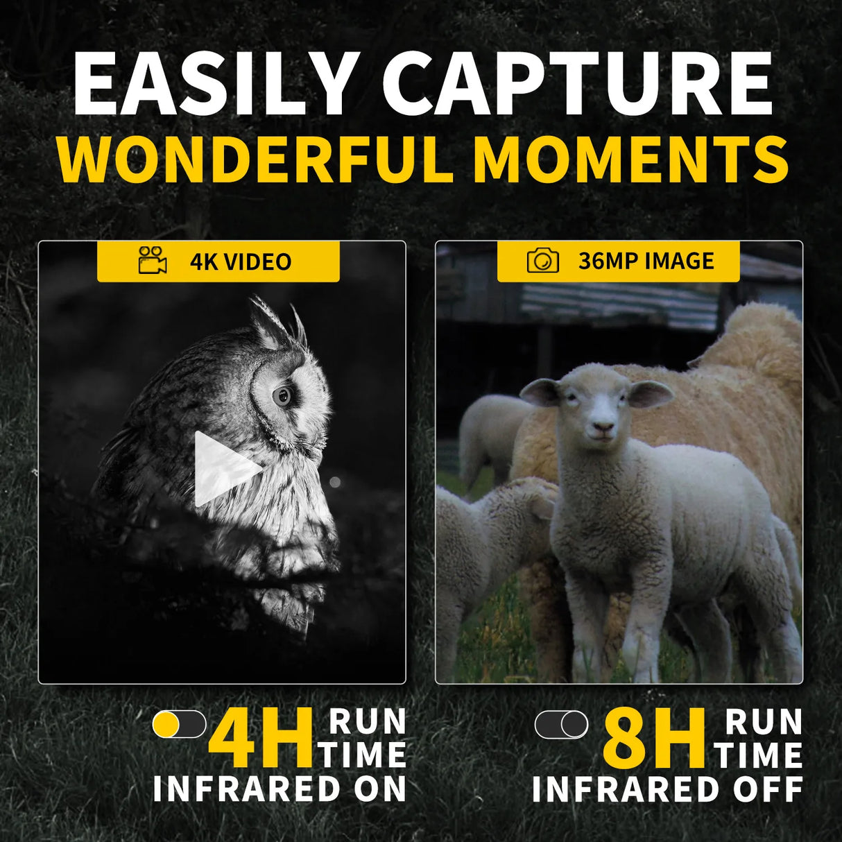 FNIRSI NVS-40 NVS-20 Night Vision Device 4K UHD Infrared Night Vision Scope Sight Portable Digital Camera for Hunting Camping