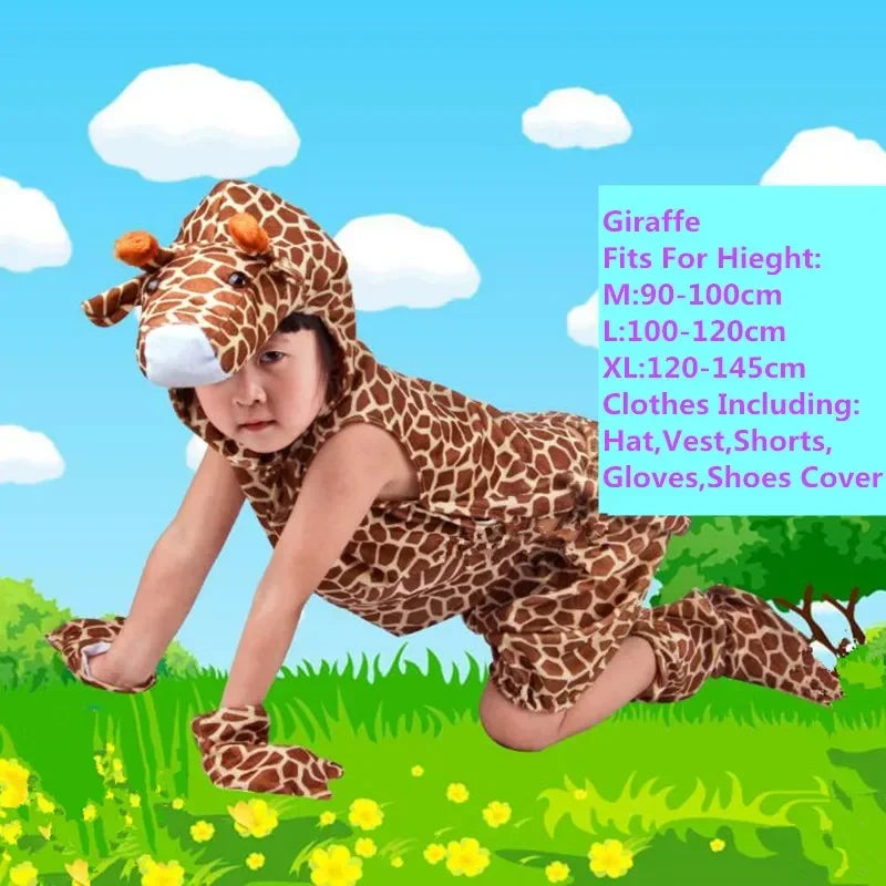 Cute Multiple Animal Costume Children Kids Boys Girls Summer Short Cosplay Costumes Carnival Party Dress Halloween