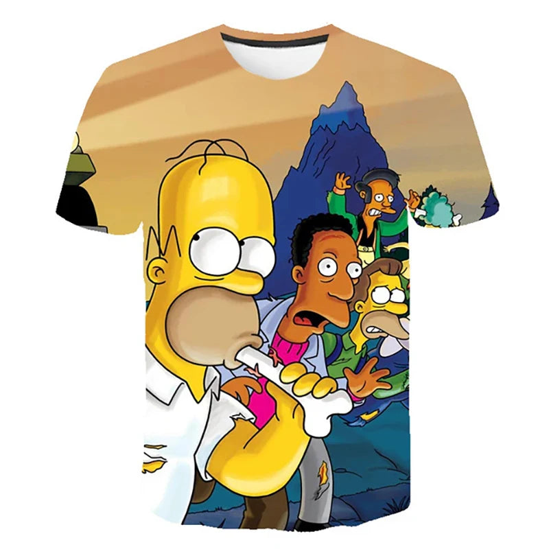 The Simpsons Homer 3d Print T-Shirt Bart Simpson House Clothing Homer Simpsons Costume Men/women Family t-Shirt