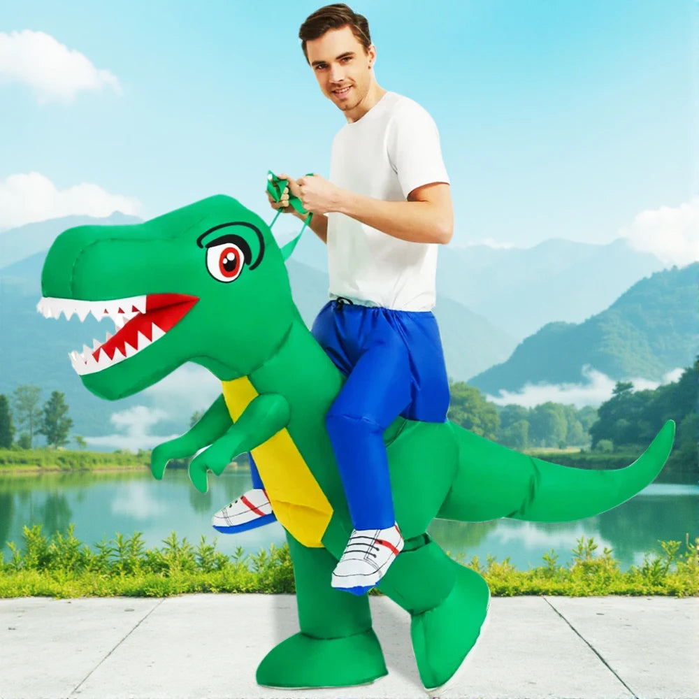 Funny Animal Mascot Unicorn Flamingo Dinosaur Inflatable Costumes Dress Suit Adult Halloween Purim Anime Party Cosplay Costumes