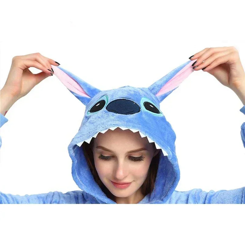 Stitch Pluto Eeyore Tiger Onesies Kigurumi Cosplay Costume Animal Piglet Tigger Olaf Anime Pajamas Adults Jumpsuits Homewear