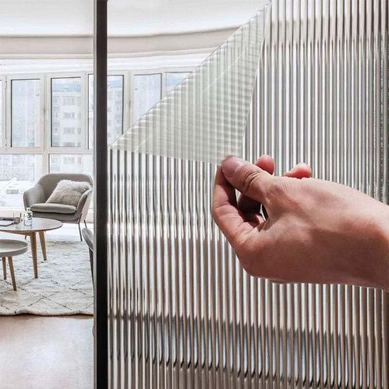 Glass Window Film Window Privacy Film Frosted Window Vinyl 3D Decorative Window Decals Non Adhesive Bathroom Living Room